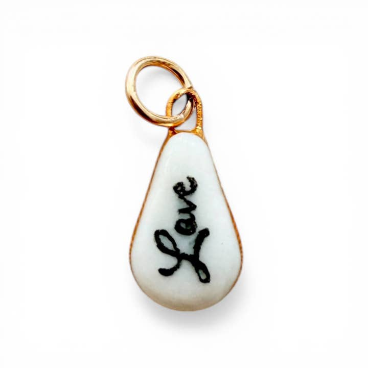 Shá Parlé Womens Jewelry "Love" Teardrop Charm - Small