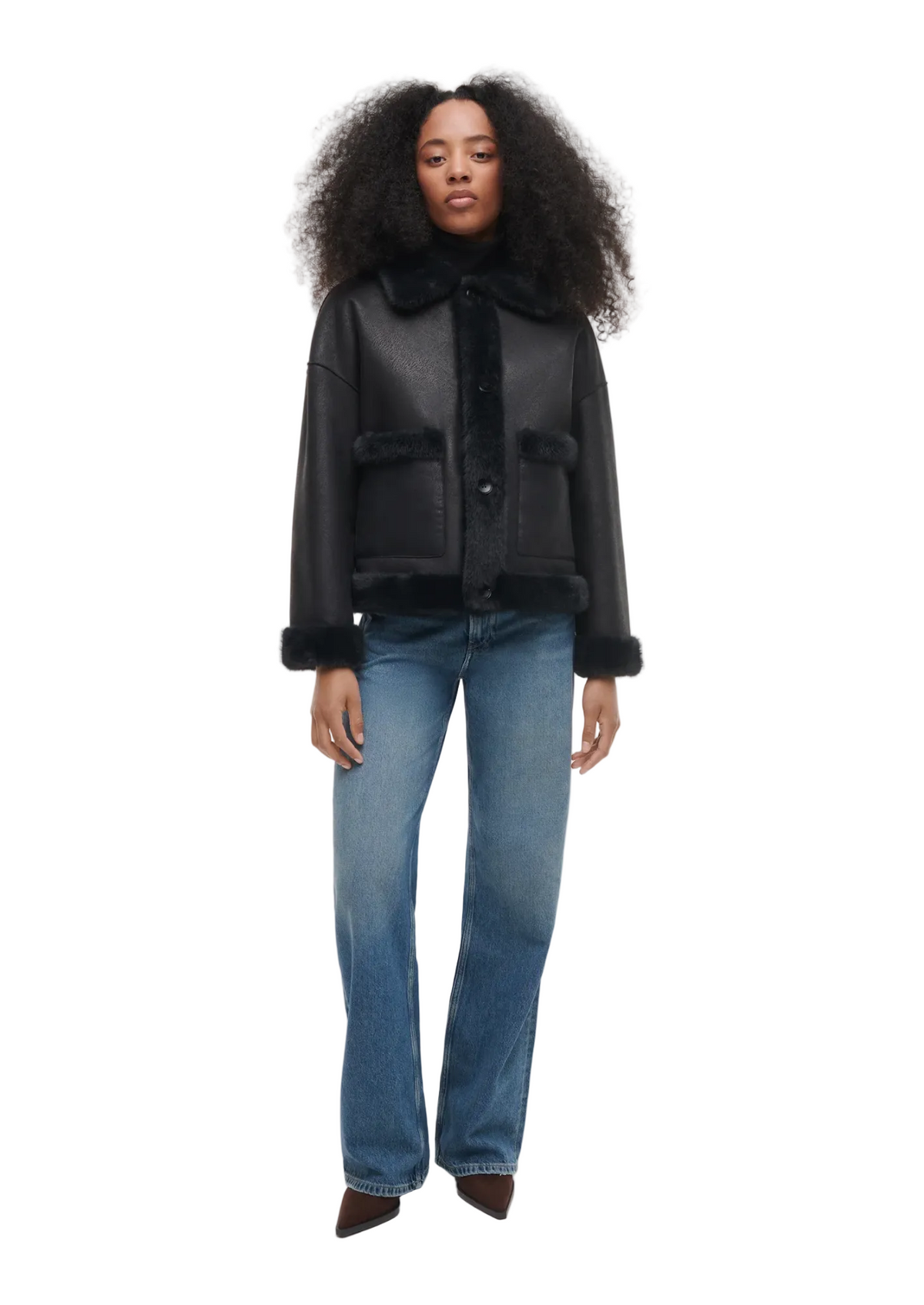 Studio AR Womens Jackets Faje Faux Mink, image 3 of 4