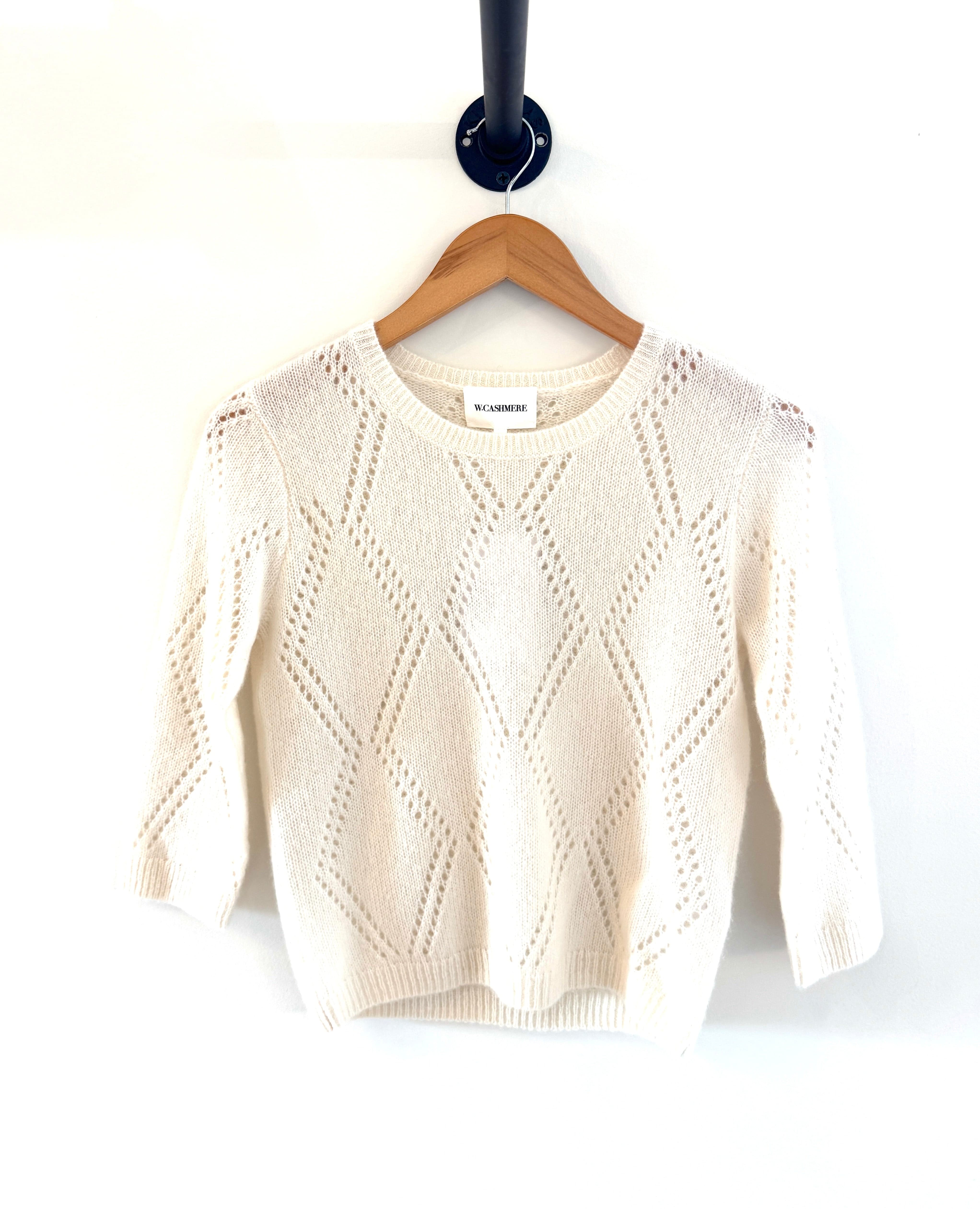 W Cashmere Womens Sweaters - Cashmere Calla 3/4 Sleeves Sweater