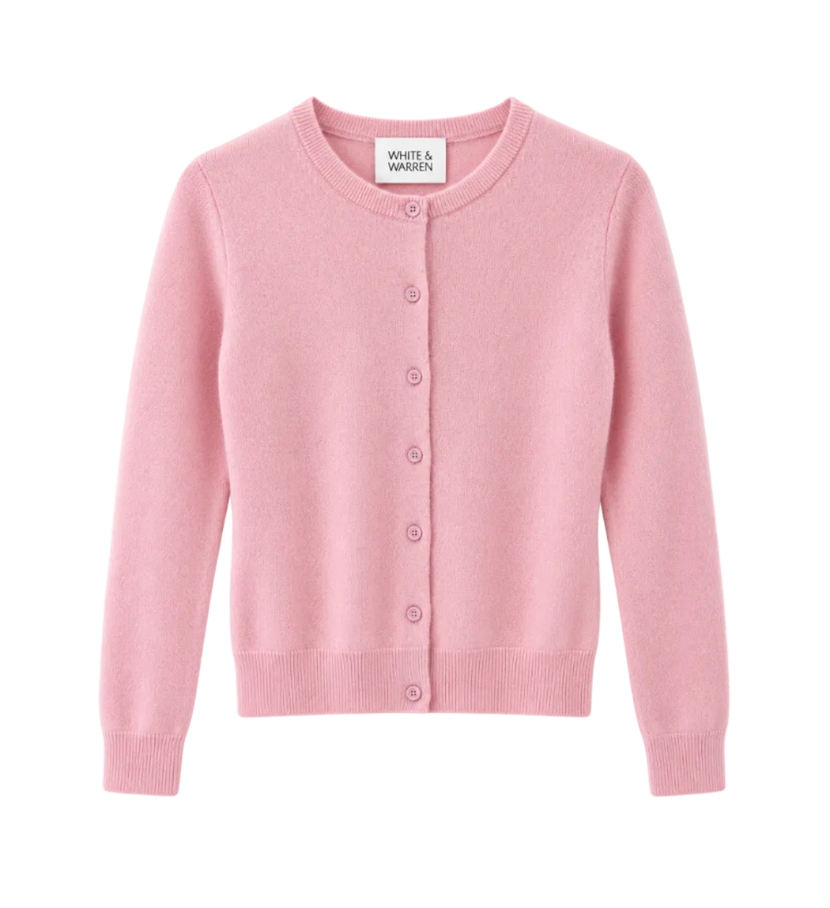 White & Warren Womens Sweaters - Cashmere Cashmere Crewneck Cardigan