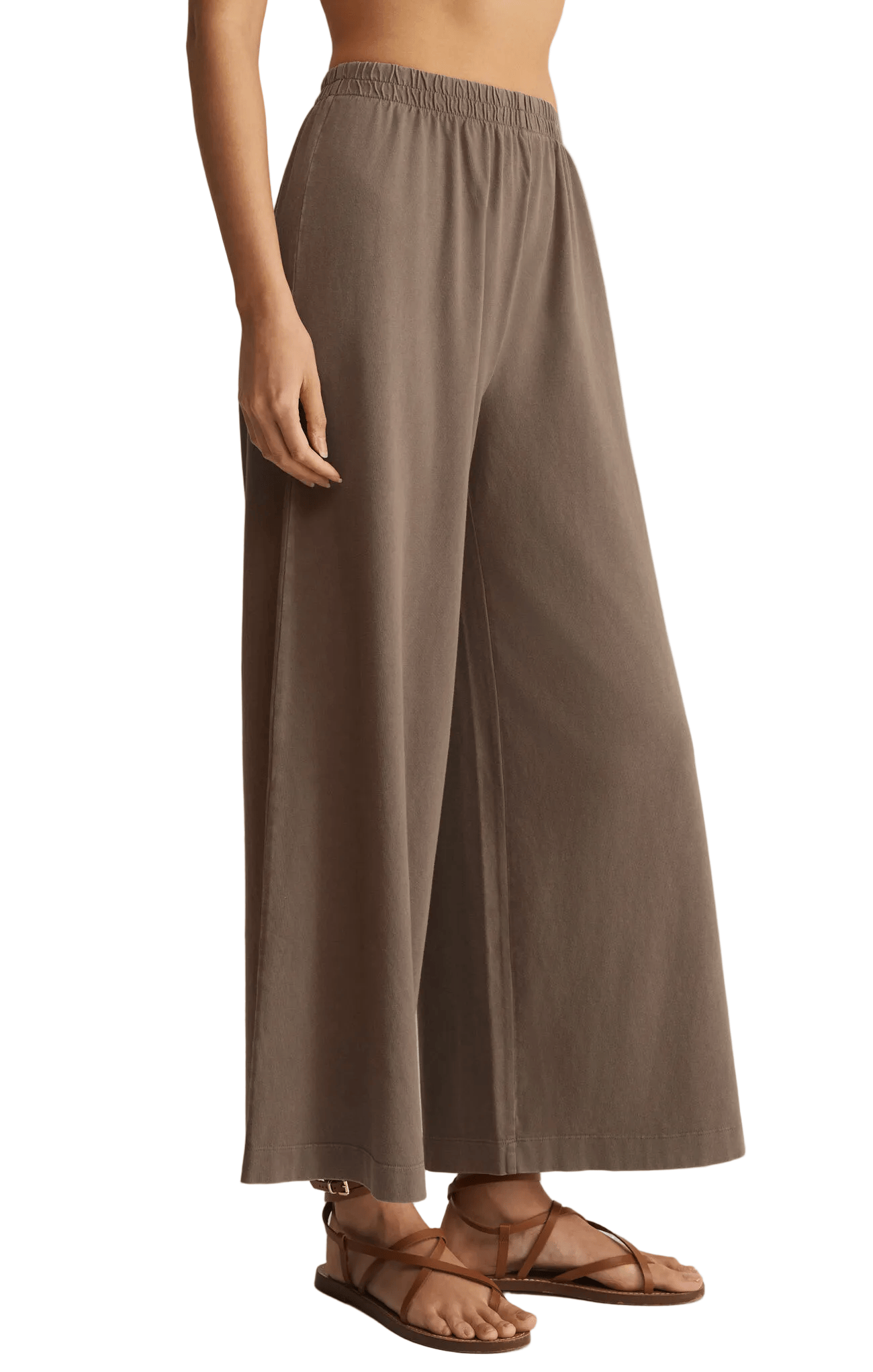 Z Supply Womens Bottoms Scout Jersey Crop Flare Pant