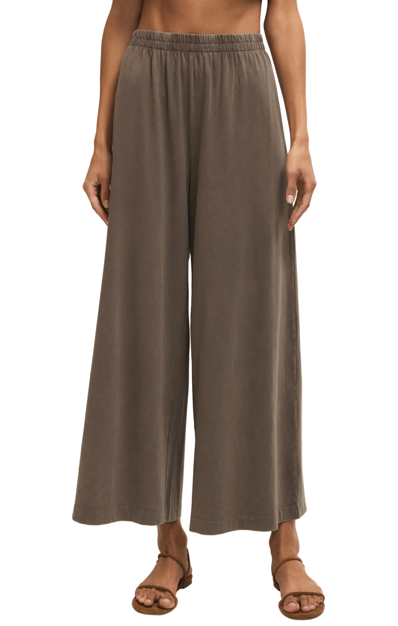 Z Supply Womens Bottoms Scout Jersey Crop Flare Pant