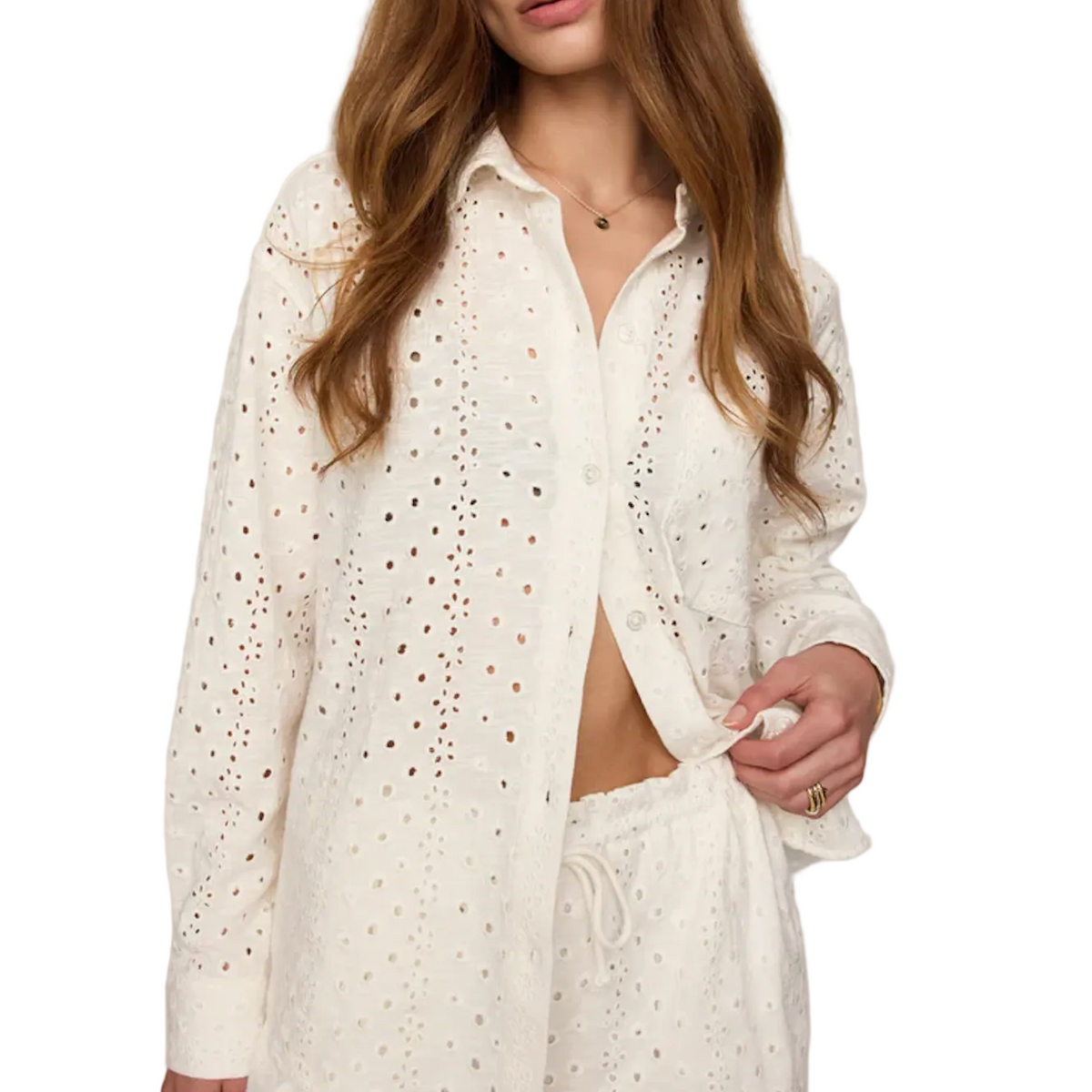 Elise Knit Eyelet Button Up | ZSupply – Eleanor and Hobbs