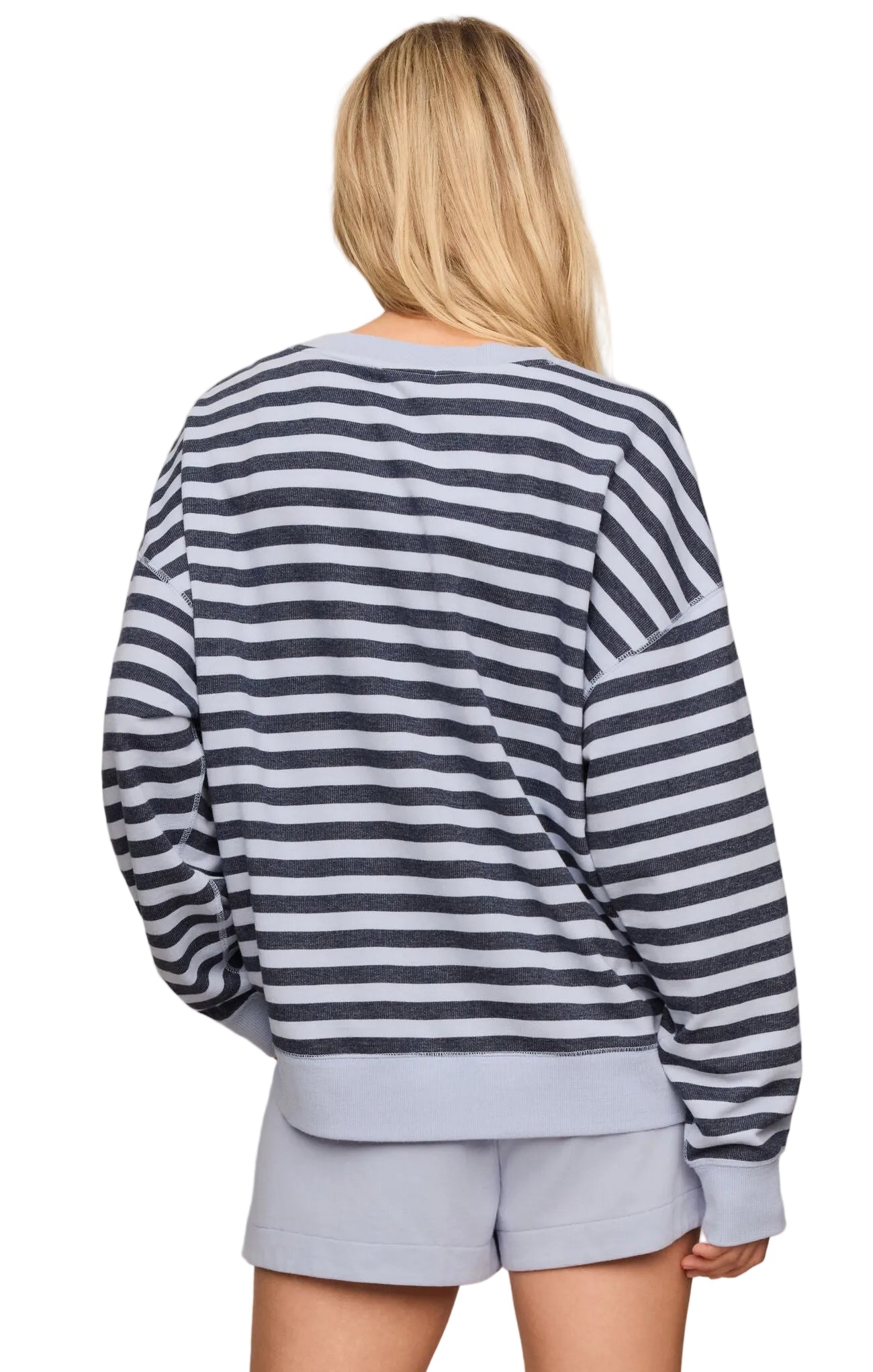 Z Supply Womens Novelty Tops The Everyday Striped Crew