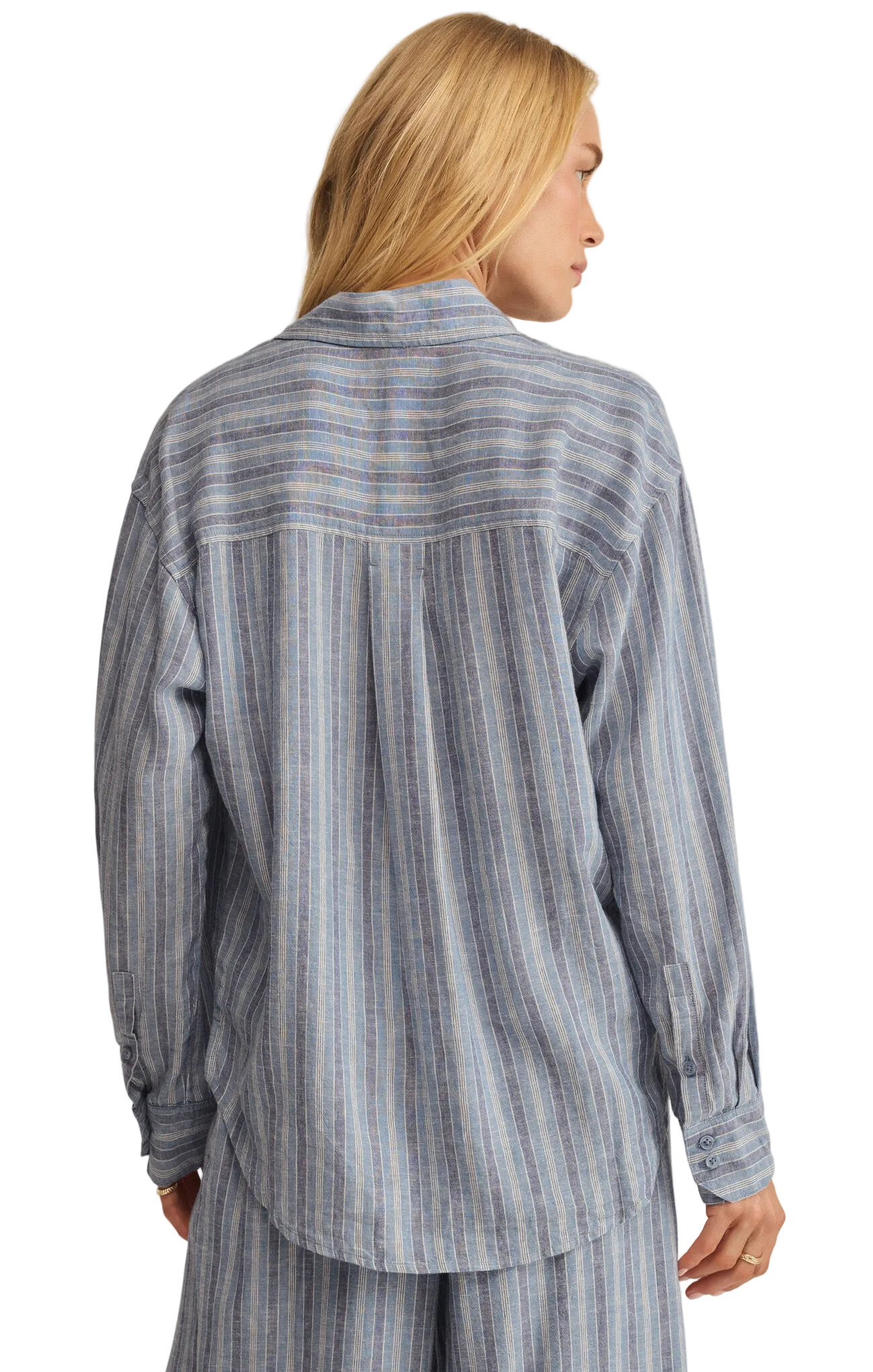 Z Supply Womens Novelty Tops The Perfect Striped Button Up