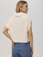 525 America Womens Sweaters Cate Sleeveless Turtleneck Sweater