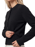525 America Womens Sweaters James Fuzzy Button Crew Cardi