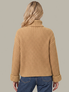 525 America Womens Sweaters Vida Chunky Turtleneck Shaker Pullover