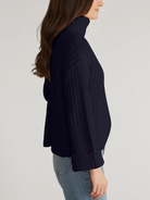 525 America Womens Sweaters Vida Chunky Turtleneck Shaker Pullover