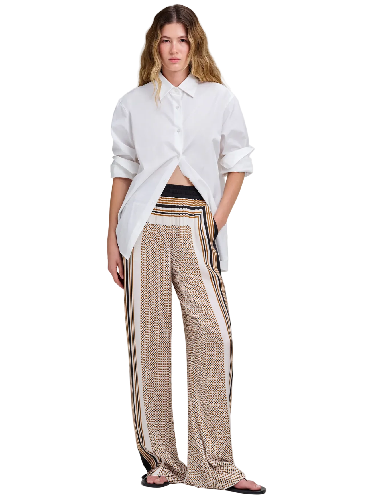 A.L.C. Womens Bottoms Small / Black/Caramel Dotted Tyler Pant