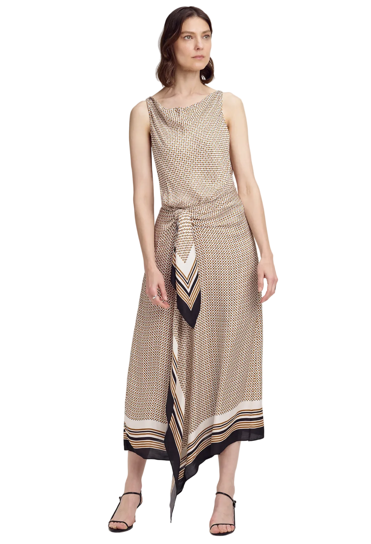 A.L.C. Womens Dresses 4 / Black/Caramel Dotted Aliana Dress