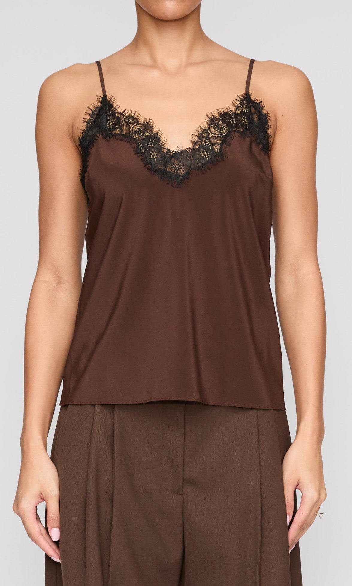 A.L.C. Womens Novelty Tops XSmall / Coffee/Black Annabelle Top