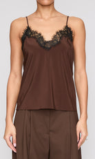 A.L.C. Womens Novelty Tops XSmall / Coffee/Black Annabelle Top
