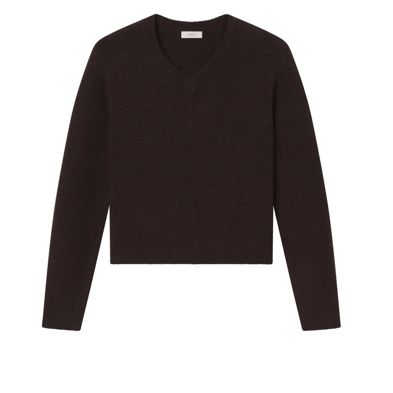 A.L.C. Calven Sweater in Dark Brown Melange
