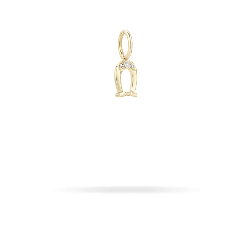 Adina Reyter Womens Jewelry Diamond Horseshoe Mini Charm - 9k Yellow Gold