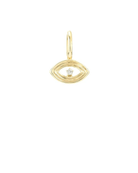 Adina Reyter Womens Jewelry Groovy Diamond Evil Eye Mini Charm - 9k Yellow Gold
