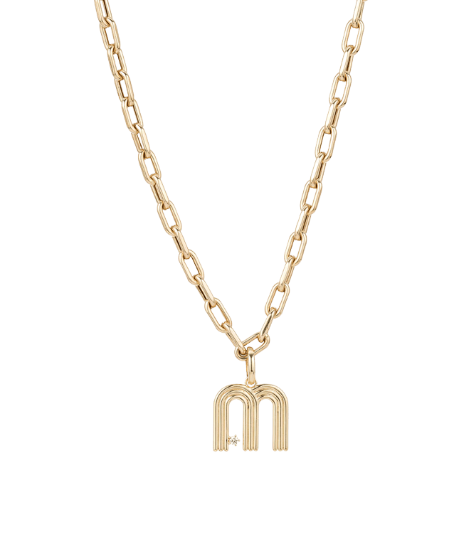 Adina Reyter Womens Jewelry Groovy Diamond Initial Hinged Charm