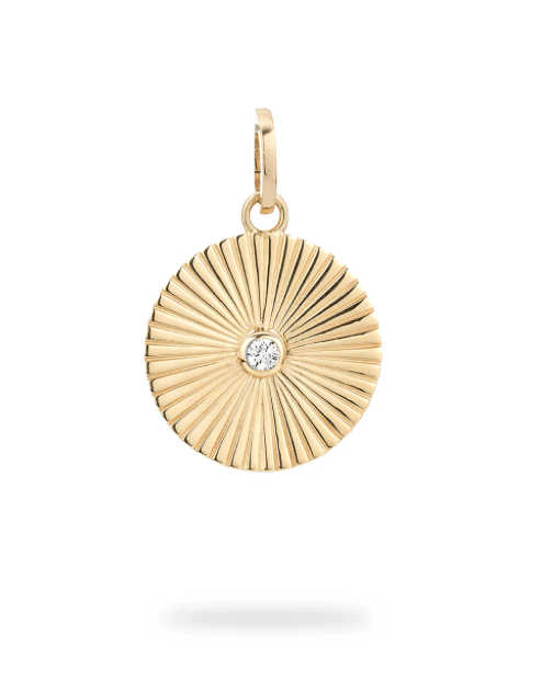 Adina Reyter Womens Jewelry Groovy Diamond Rays Hinged Charm