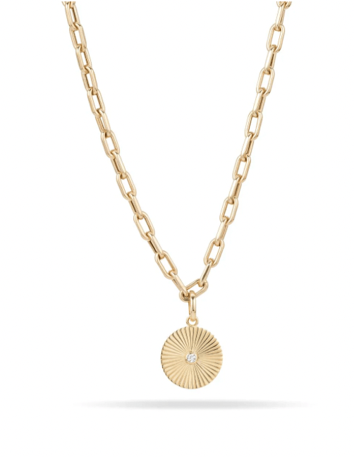 Adina Reyter Womens Jewelry Groovy Diamond Rays Hinged Charm