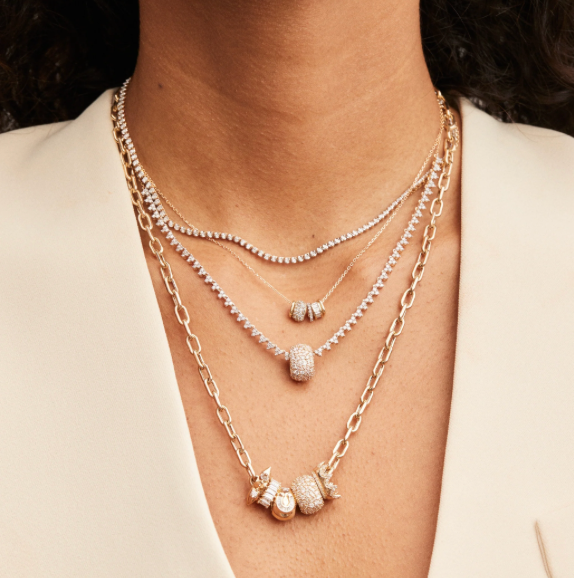 Adina Reyter Womens Jewelry Pavé Crown Big Bead