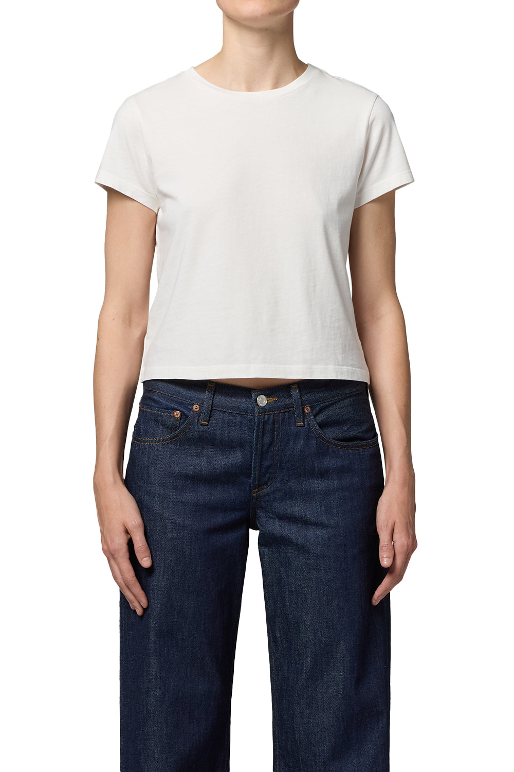 AGOLDE Womens Basics Adine Shrunken Tee