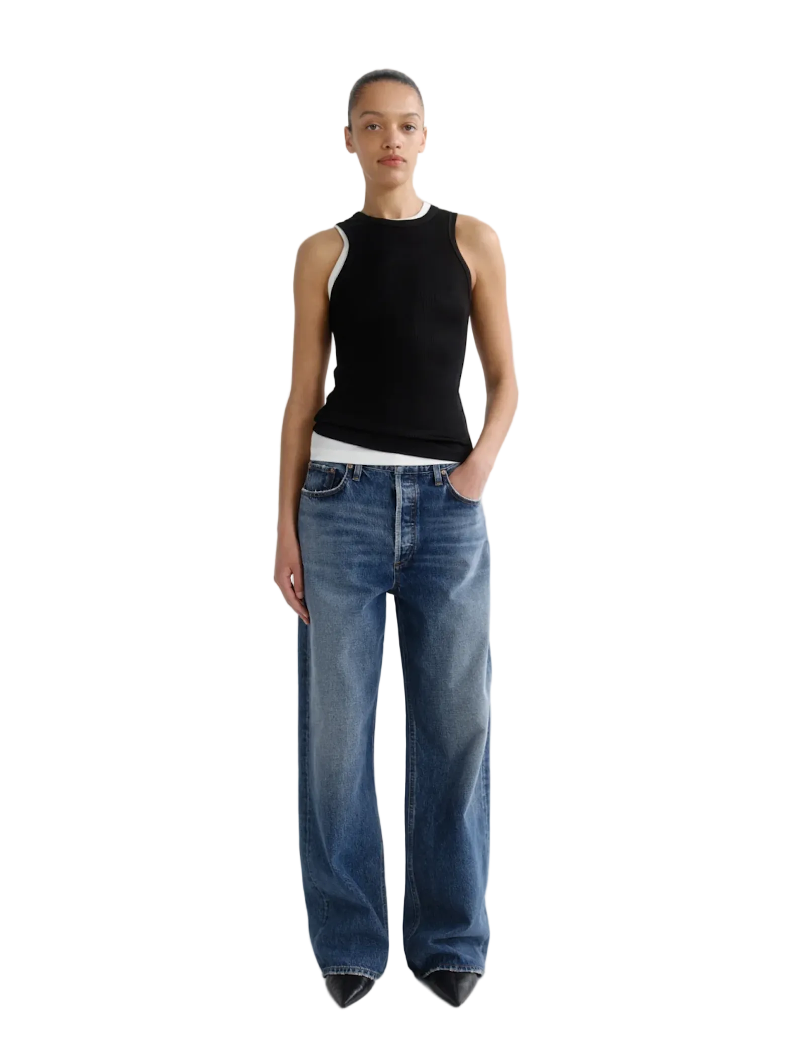 AGOLDE Womens Denim Low Slung Baggy