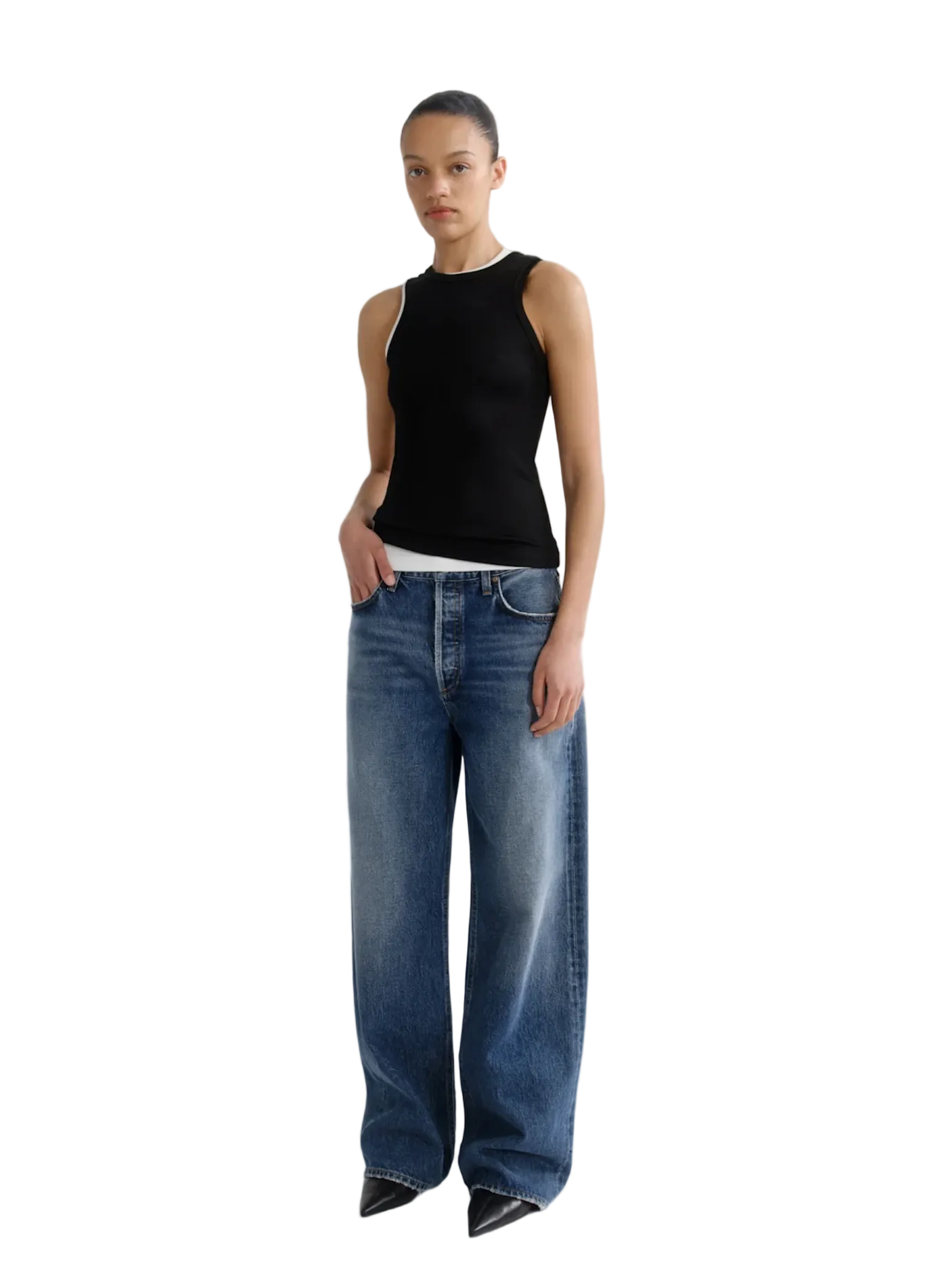 AGOLDE Womens Denim Low Slung Baggy