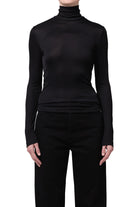 AGOLDE Womens Novelty Knit Tops XSmall / Black Carlyle Turtleneck