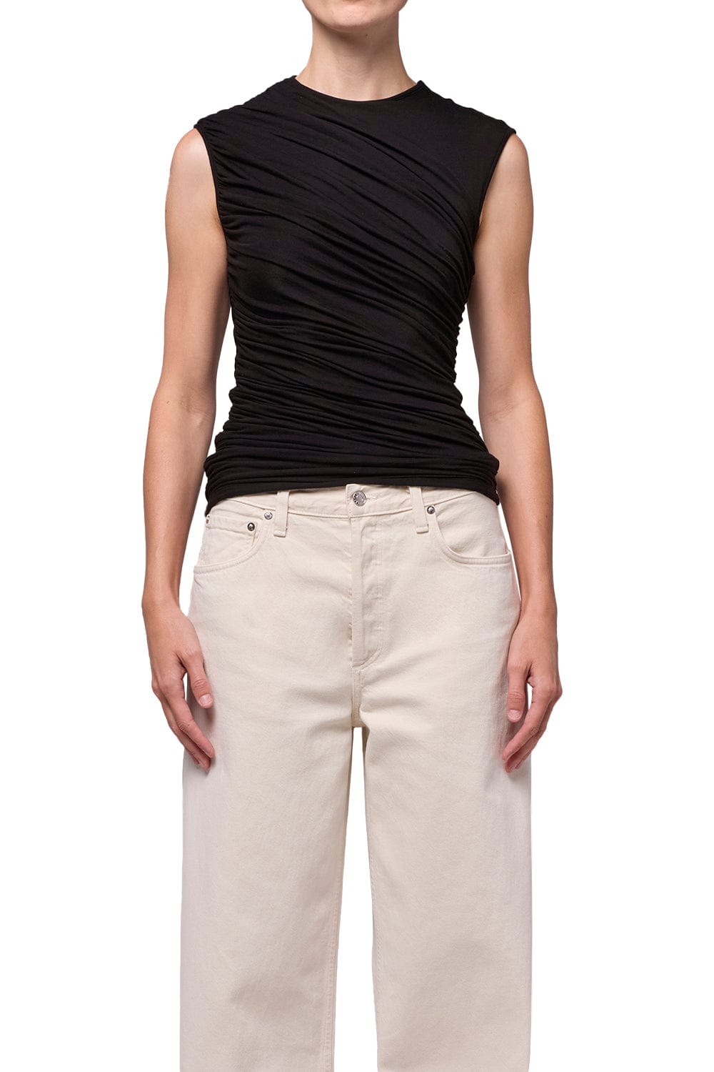 AGOLDE Womens Novelty Tops Ester Twist Tank