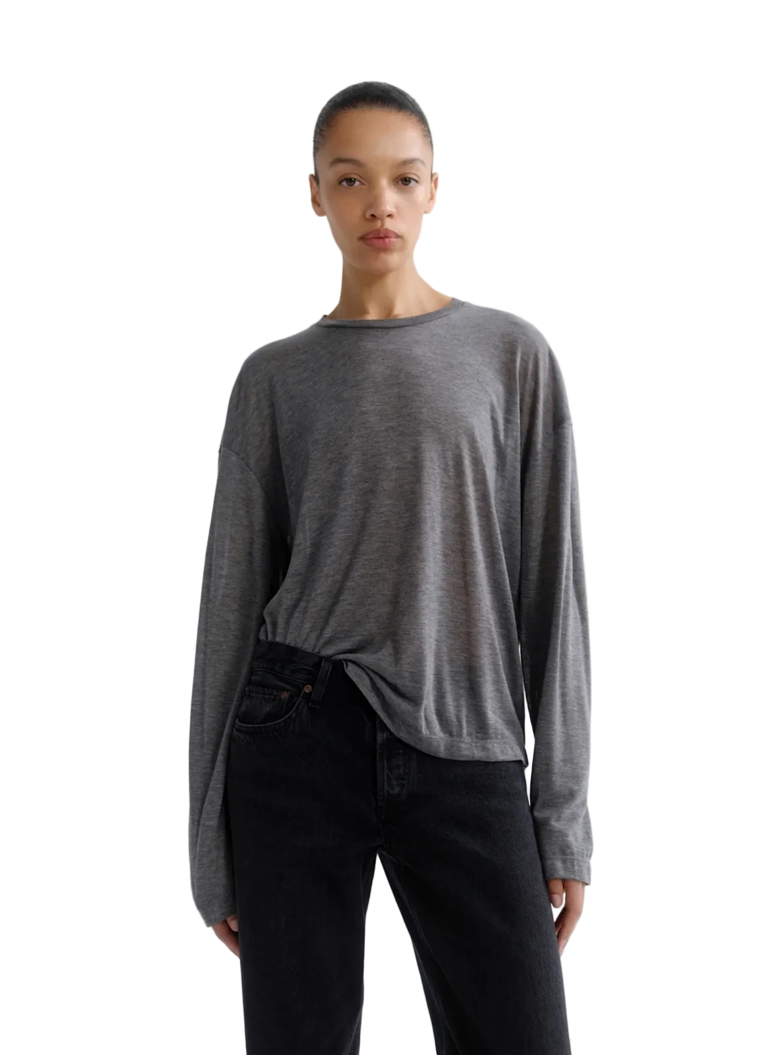 AGOLDE Womens Novelty Tops XSmall / Grey Heather Sasha Tee