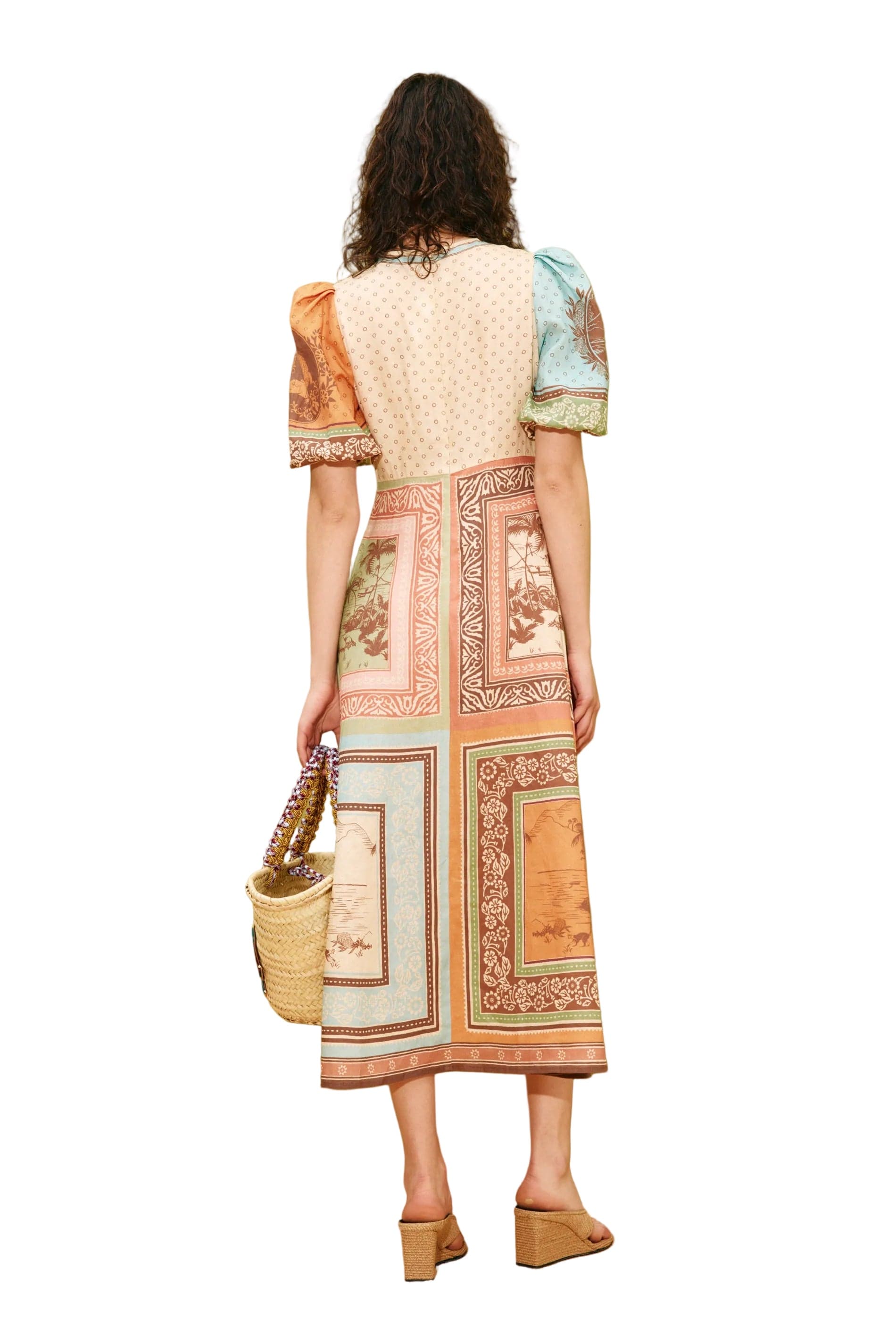 ALEMAIS Womens Dresses Alberta Midi Dress