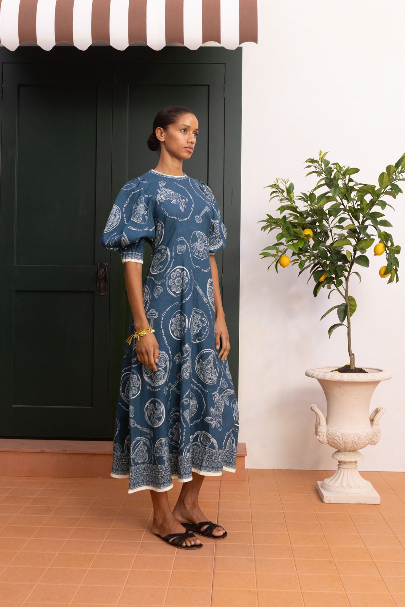 ALEMAIS Womens Dresses Lucky Midi Dress