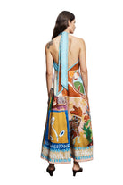 ALEMAIS Womens Dresses Mlak Halter Midi Dress