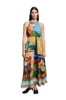 ALEMAIS Womens Dresses Mlak Halter Midi Dress