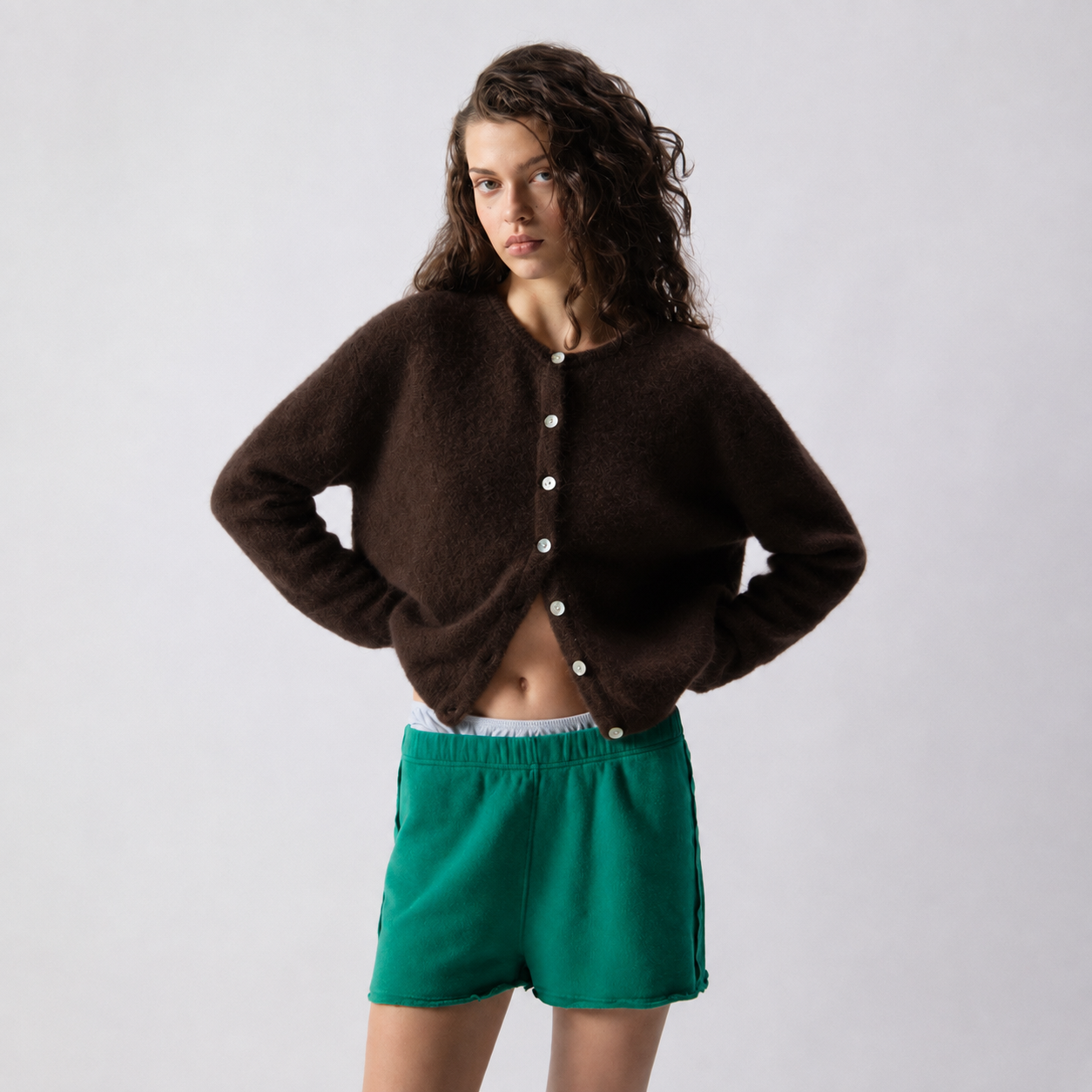 American Vintage Womens Sweaters Small / Cafe Chine Vitow Cardigan