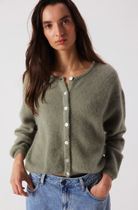 American Vintage Womens Sweaters Small / Kaki Multichine Vitow Cardigan