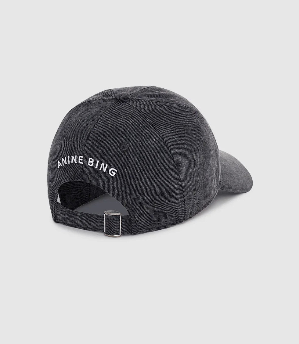 Anine Bing Womens Accessories Jeremy Baseball Cap - Washed Smoke Grey