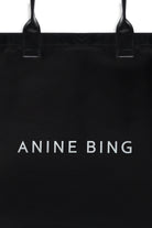 Anine Bing Womens Accessories Black Leo Coated Canvas Tote