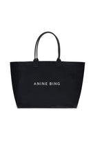 Anine Bing Womens Accessories Black Leo Coated Canvas Tote
