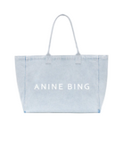 Anine Bing Womens Accessories Washed Blue Leo Denim Tote - Lucid Blue