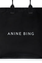 Anine Bing Womens Accessories Black Leonie Coated Canvas Tote