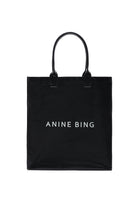 Anine Bing Womens Accessories Black Leonie Coated Canvas Tote
