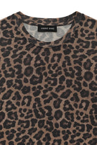 Anine Bing Womens Basics Sylvie Tee - Black and Brown Leopard