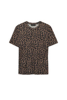 Anine Bing Womens Basics XSmall / Print Sylvie Tee - Black and Brown Leopard