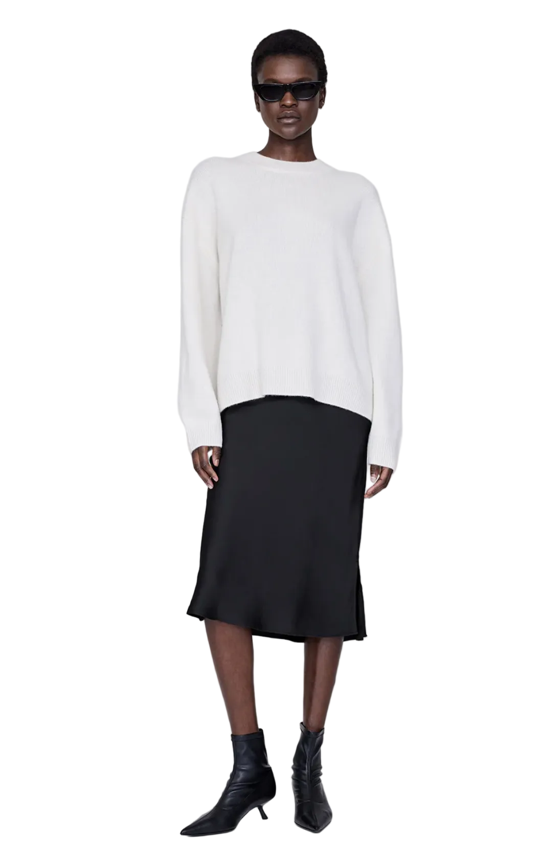 Anine Bing Womens Bottoms XSmall / Black Bar Silk Skirt