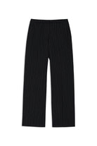 Anine Bing Womens Bottoms 34 / Multi Thomas Trouser - Black and White Pinstripe