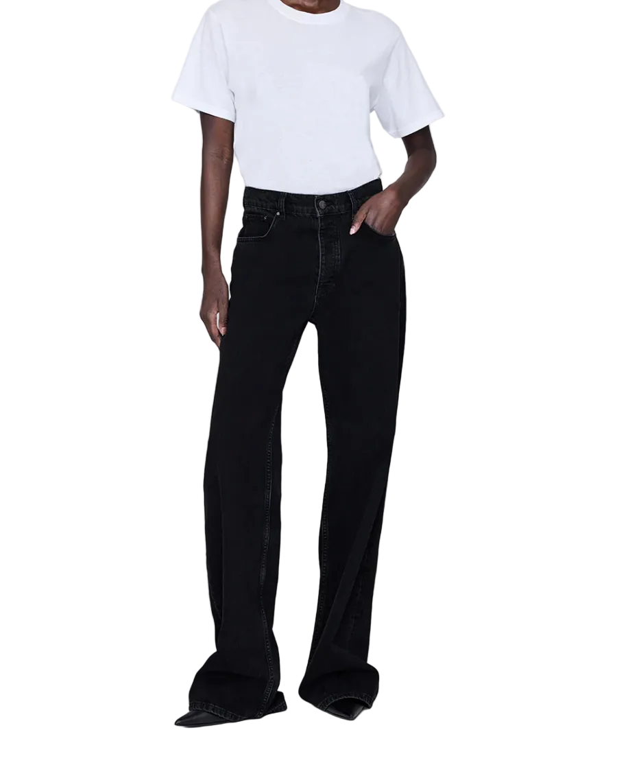 Anine Bing Womens Denim 24 / Black Hugh Jean 32"