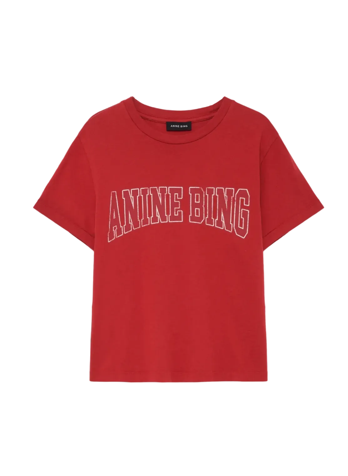 Anine Bing Womens Novelty Knit Tops XSmall / Tango Red Shelley Tee - Tango Red