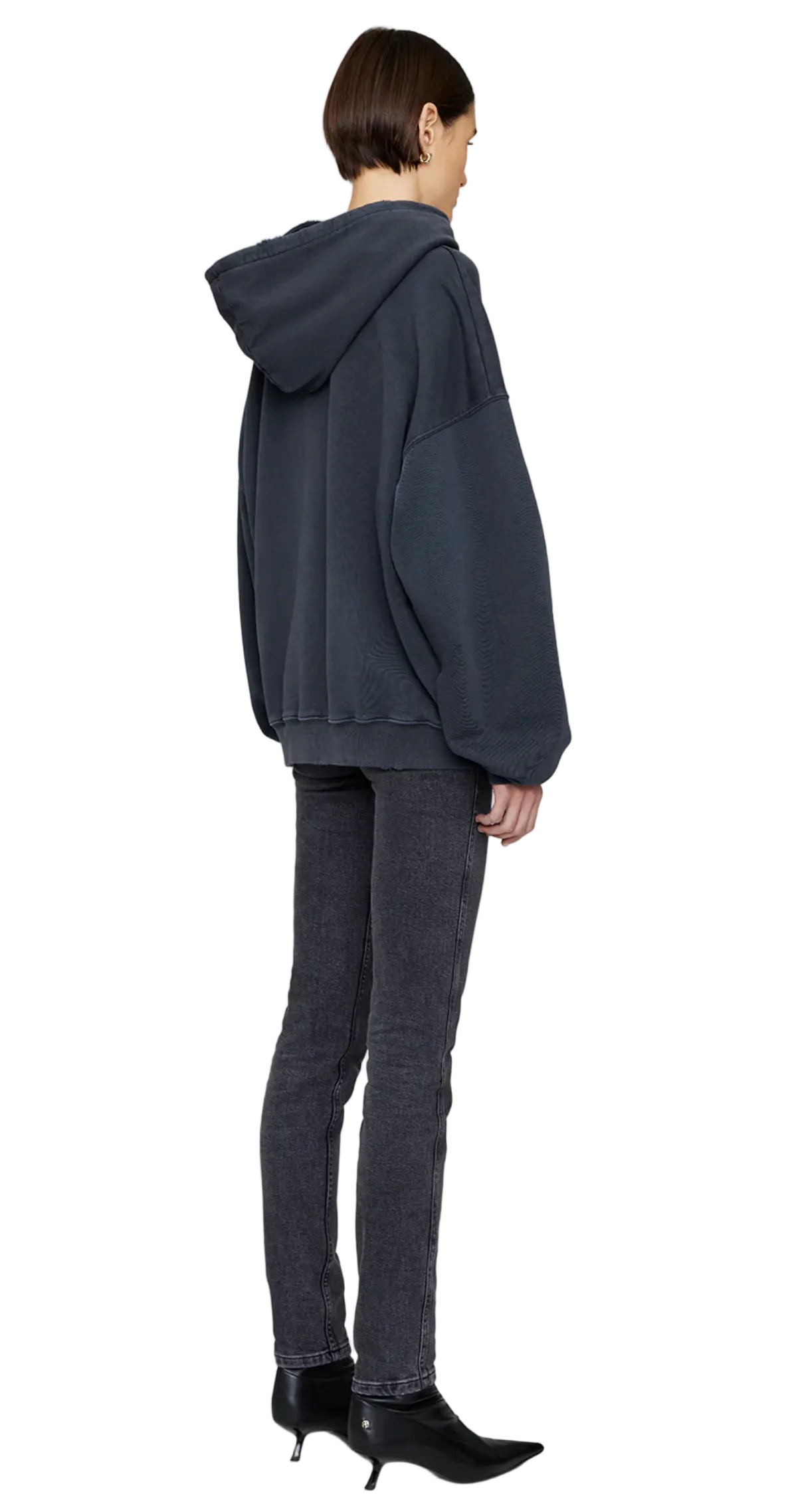 Anine Bing Womens Sweaters Harvey Sweatshirt - Dark Wash