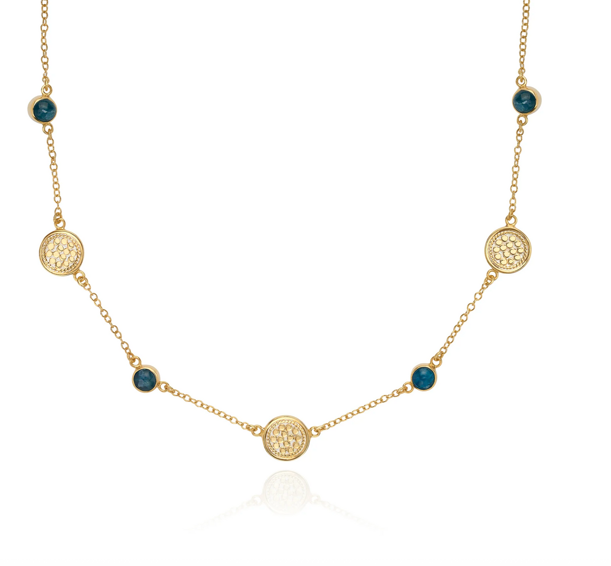 ANNA BECK Womens Jewelry Apatite Station Necklace